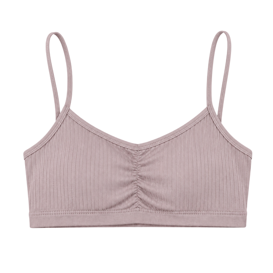 119-1 BIYO Kids Girls Cotton Bra Top with Thin Straps and Removable Cups | 95% Cotton | Ages 9–14 | Made in Turkey
