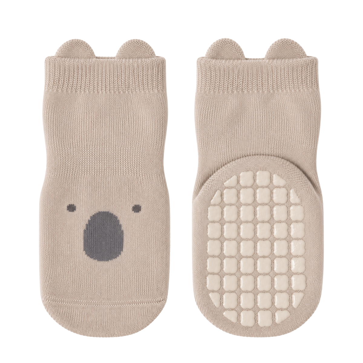 456 Unisex High Crew Cotton Grip Socks for Babies & Toddlers – Wide Non-Slip Sole | Demi-Season | Sizes 6–12M, 12–24M, 2–4Y