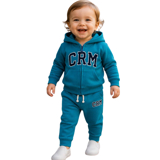 8334 Baby and Toddler Unisex Caramell Cotton Tracksuit Set with Zip Hoodie & Jogger Pants – 100% Cotton | 3–24 Months
