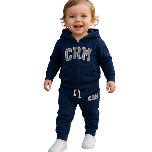 8334 Baby and Toddler Unisex Caramell Cotton Tracksuit Set with Zip Hoodie & Jogger Pants – 100% Cotton | 3–24 Months