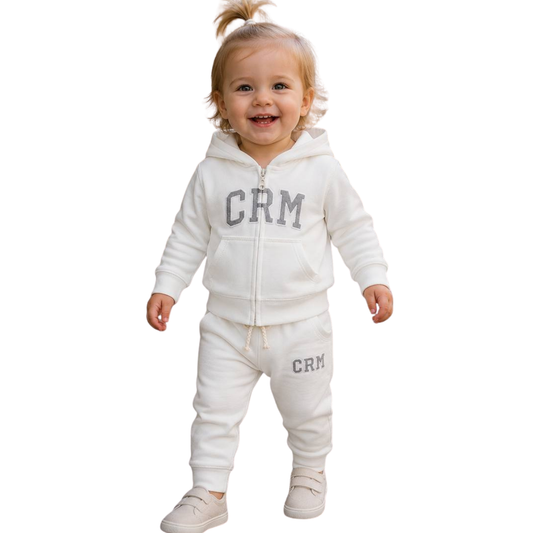 8334 Baby and Toddler Unisex Caramell Cotton Tracksuit Set with Zip Hoodie & Jogger Pants – 100% Cotton | 3–24 Months