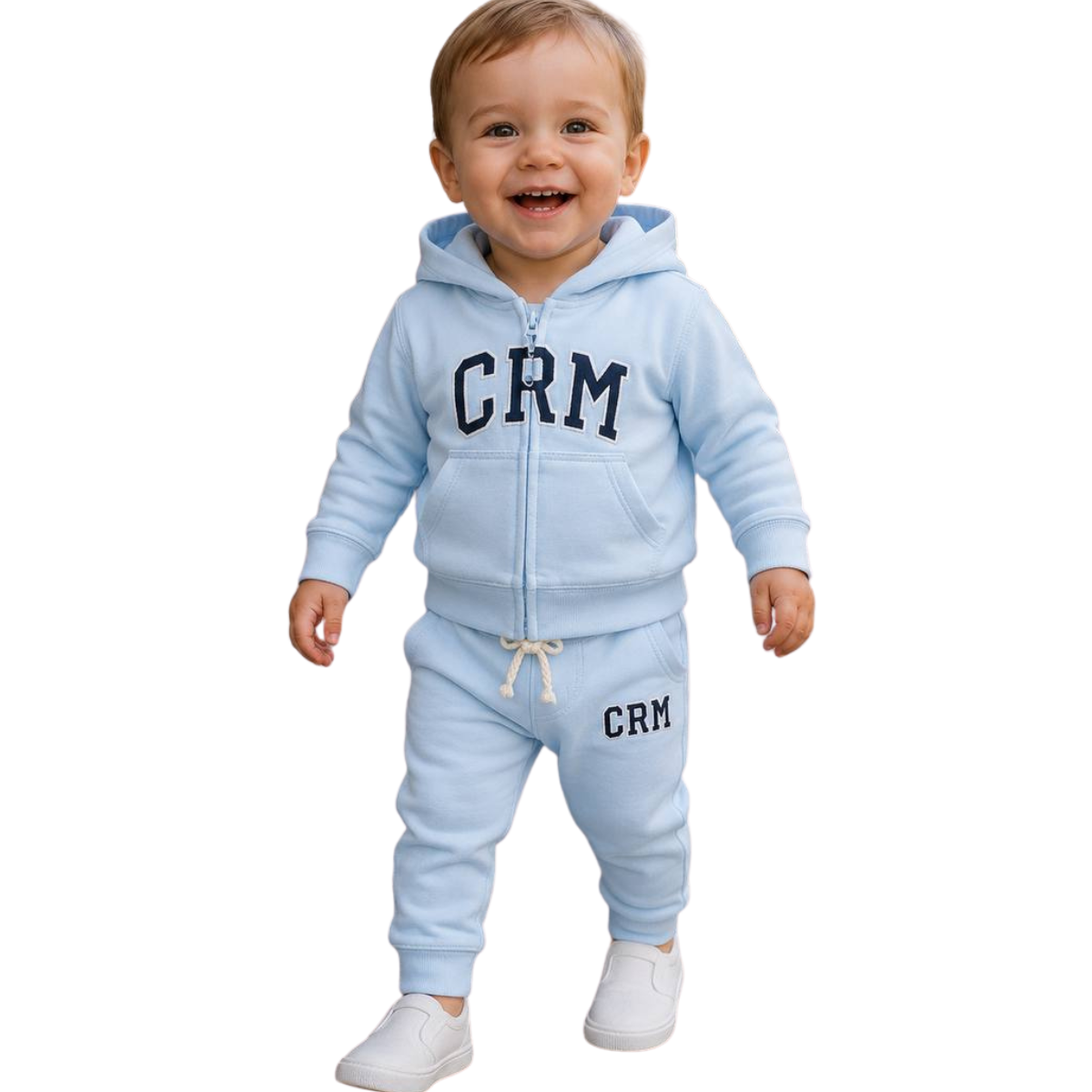 8334 Baby and Toddler Unisex Caramell Cotton Tracksuit Set with Zip Hoodie & Jogger Pants – 100% Cotton | 3–24 Months