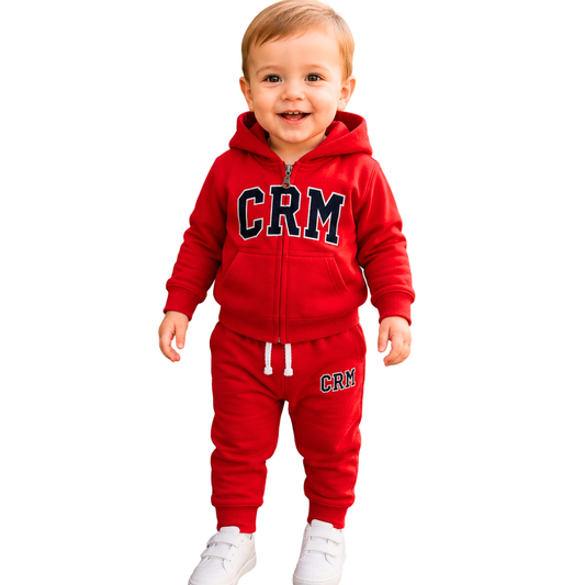 8334 Baby and Toddler Unisex Caramell Cotton Tracksuit Set with Zip Hoodie & Jogger Pants – 100% Cotton | 3–24 Months
