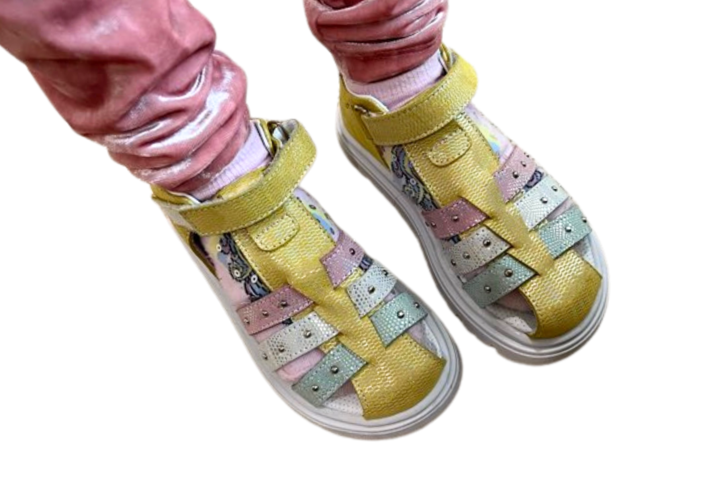 554 Tiflani Girls Anatomical Sandals – Last Sizes | Bestseller Sparkle Leather Sandals | Closed Toe & Closed Heel | Arch Support | Sizes 22,24,25,26,27