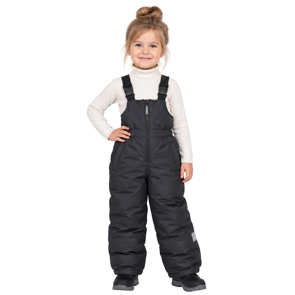 2241 Winter Membrane Set for Girls with Natural Fur Hood (Jacket + Snow Bib Pants) | Pink Owls Design | Sizes 98 & 110 (3 & 5 Years) | Up to −30°C (−22°F)