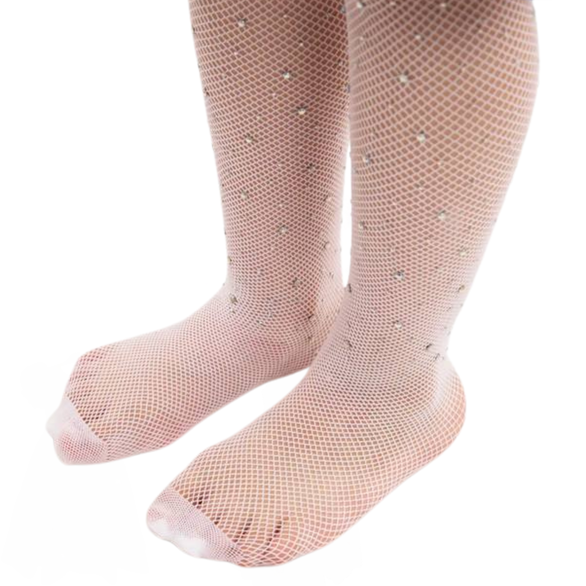 1200 Girls' Sheer Mesh Tights with Glitter – Silver or Multicolor Sparkles | Party &amp; Everyday Wear | Ages 1–10