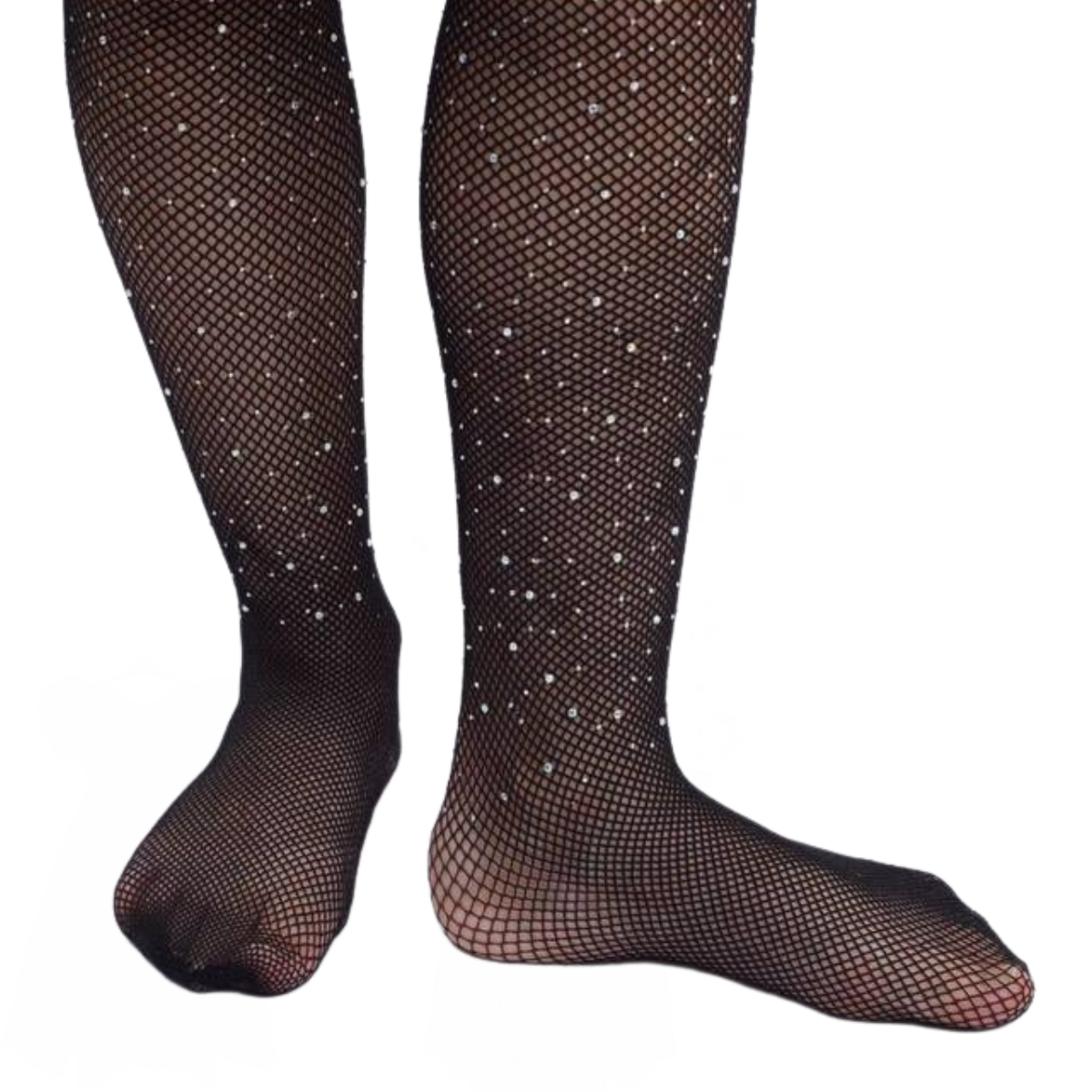 1200 Girls' Sheer Mesh Tights with Glitter – Silver or Multicolor Sparkles | Party &amp; Everyday Wear | Ages 1–10