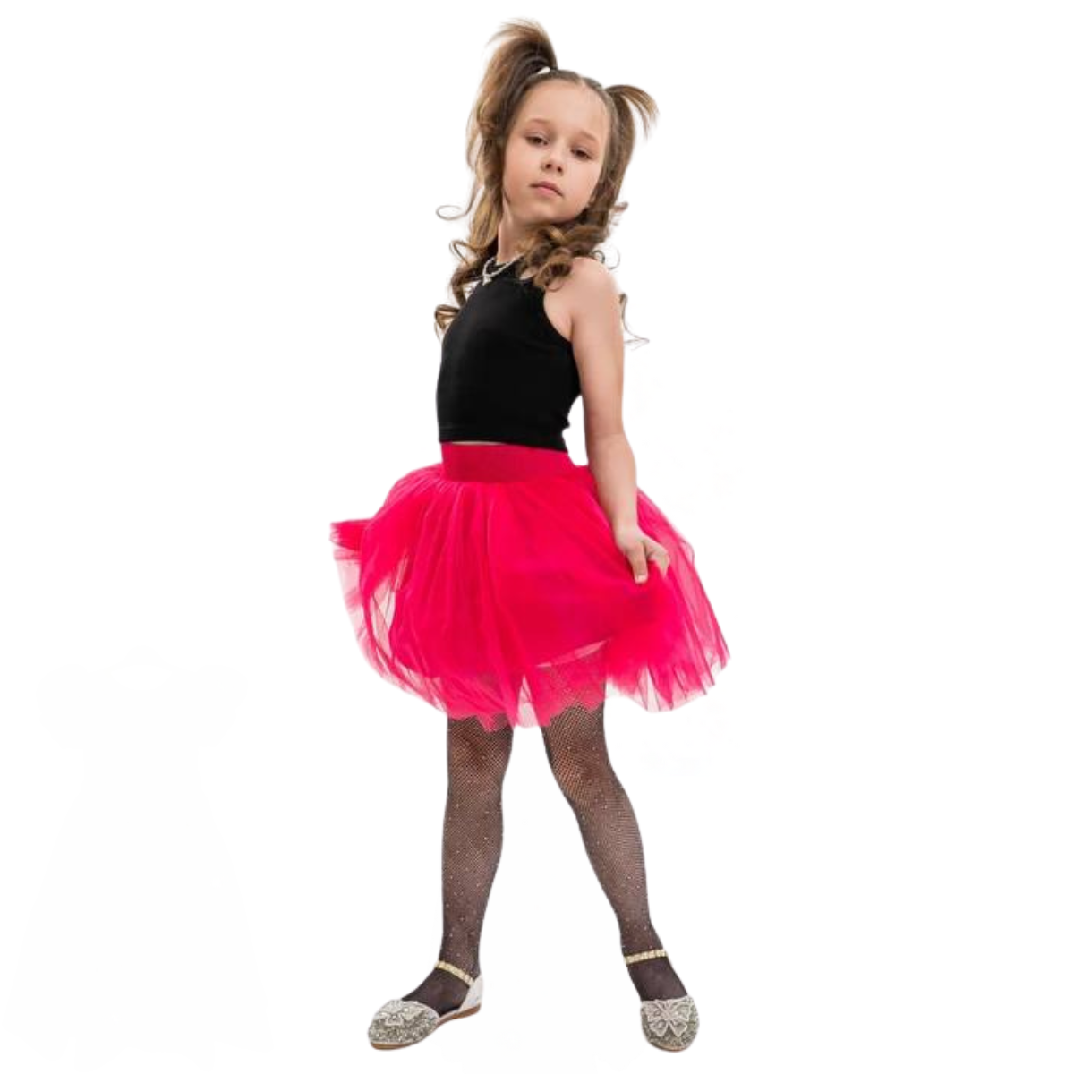 1200 Girls' Sheer Mesh Tights with Glitter – Silver or Multicolor Sparkles | Party &amp; Everyday Wear | Ages 1–10