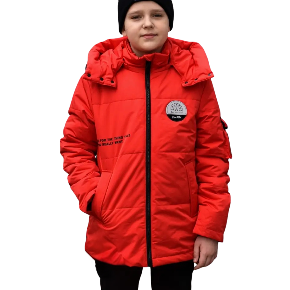 348 Boys’ Mid-Season Jacket with Detachable Hood | Ages 5–16 | Sizes 122–164 cm