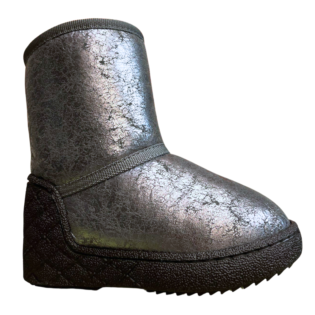 10710 Tiflani | Girls Premium Calfskin Leather High Winter Boots with Inner Zipper & Full Real Fur Lining | Metallic Finish | Up to −35 °C (−31 °F) | Made in Turkey | Sizes 19–36