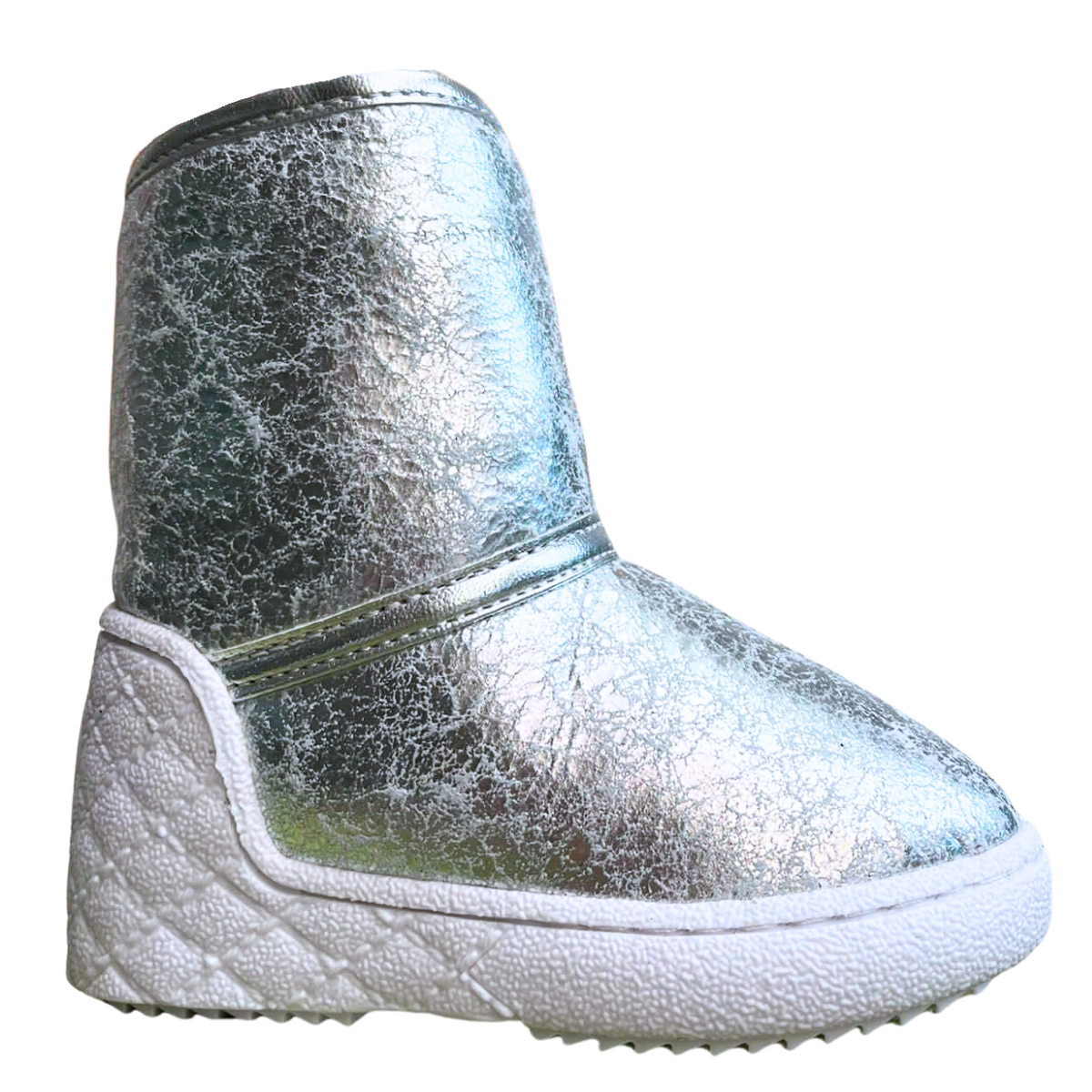 10710 Tiflani | Girls Premium Calfskin Leather High Winter Boots with Inner Zipper & Full Real Fur Lining | Metallic Finish | Up to −35 °C (−31 °F) | Made in Turkey | Sizes 19–36