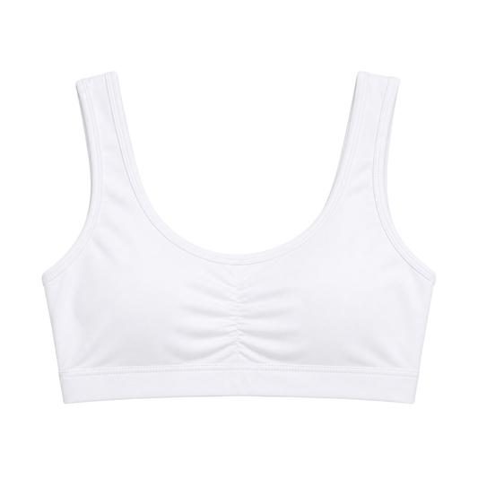 118 Girls Cotton Top Bra with Removable Cups – Daily Wear & Dance/Gymnastics | Sizes 9–14 | White, Black | Biyo Kids Turkey