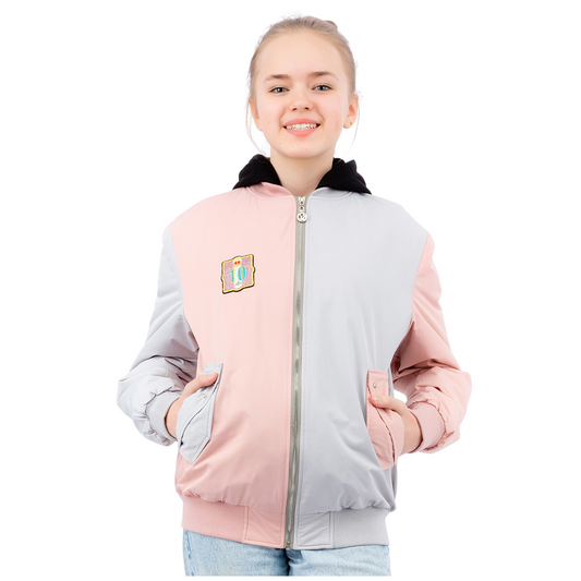 215  Girls’ Bomber Jacket – Lightweight Mid-Season Coat | Ages 10–16 Years | Sizes 140–164 cm