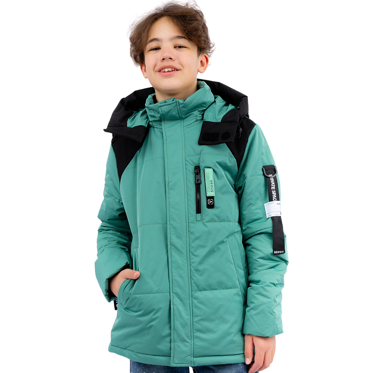 306 Boys’ Mid-Season Hooded Jacket – Sizes 140–164 cm | Ages 5–15
