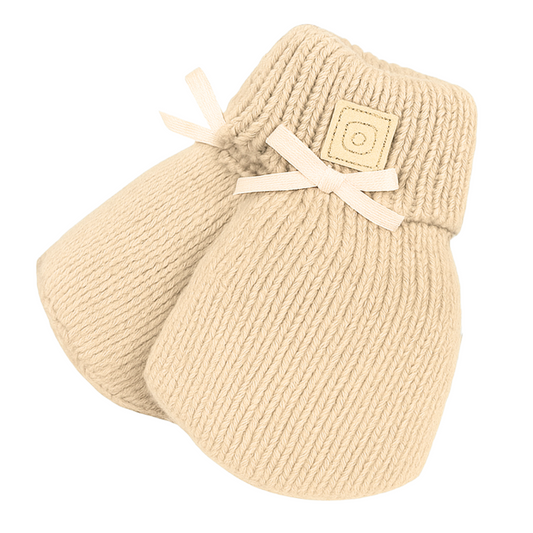 2335 Baby Girls’ Knit Mittens with Bow | 0–12 Months | Spring–Fall | Plus Weather