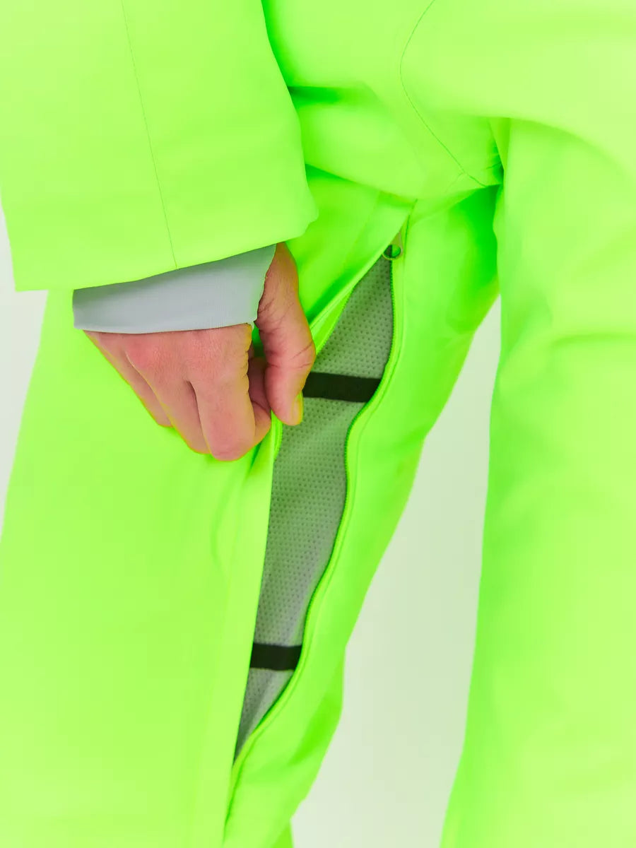 184313618 WHSROMA | Professional Ski Jumpsuit for Tall Teen Girls & Women | Neon Green with Faux Fur Hood | For Sports & Family Winter Activities | Up to −30°C (−22°F)