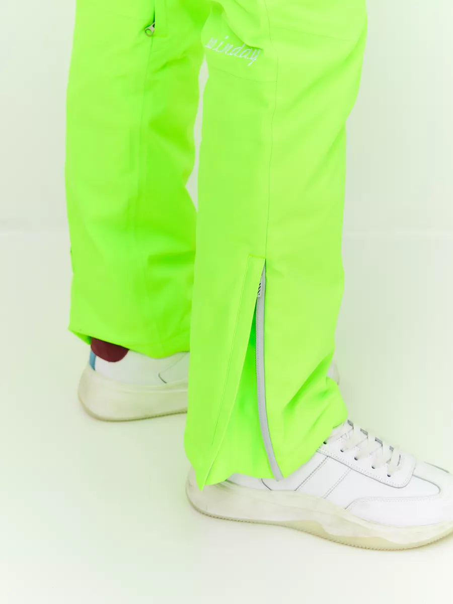 184313618 WHSROMA | Professional Ski Jumpsuit for Tall Teen Girls & Women | Neon Green with Faux Fur Hood | For Sports & Family Winter Activities | Up to −30°C (−22°F)