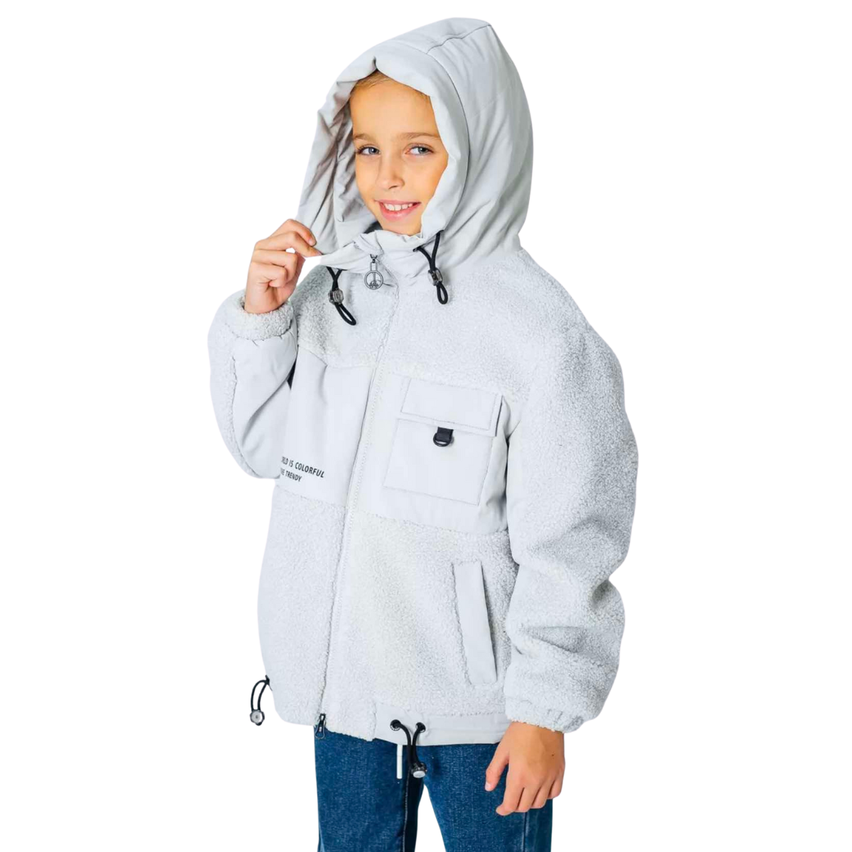 211 Girls’ Mid-Season Jacket with Zipper | Sizes 116–164