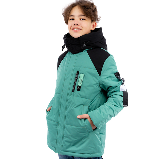 306 Boys’ Mid-Season Hooded Jacket – Sizes 140–164 cm | Ages 5–15