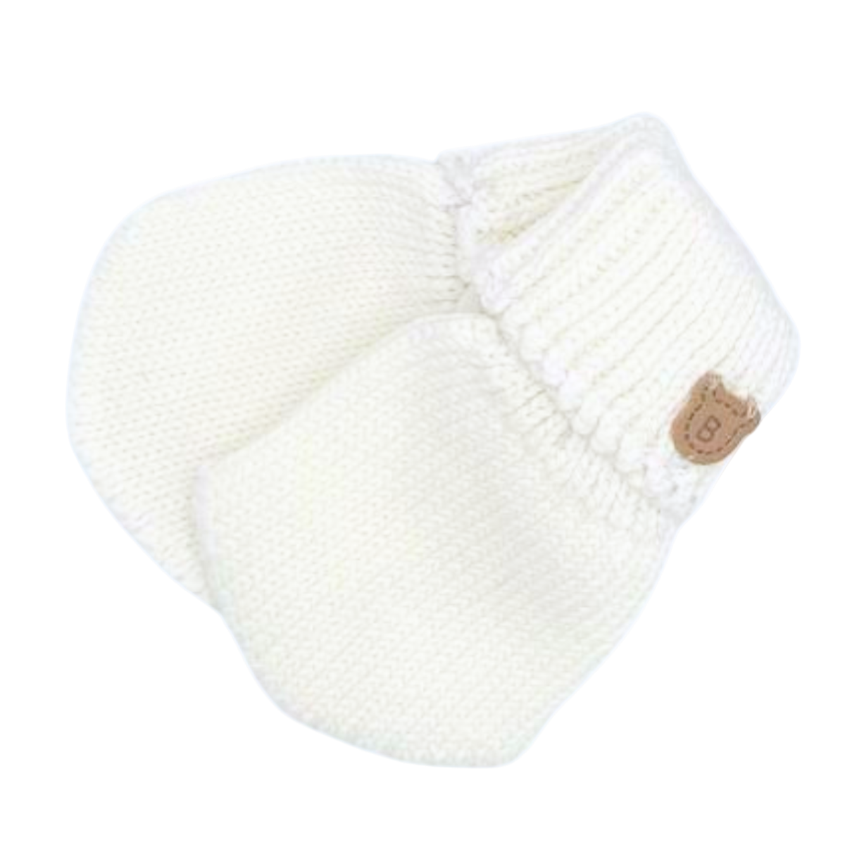 2335 Baby Knit Mittens – Unisex Bear Design | 0–12 Months | Spring–Fall | Plus Weather