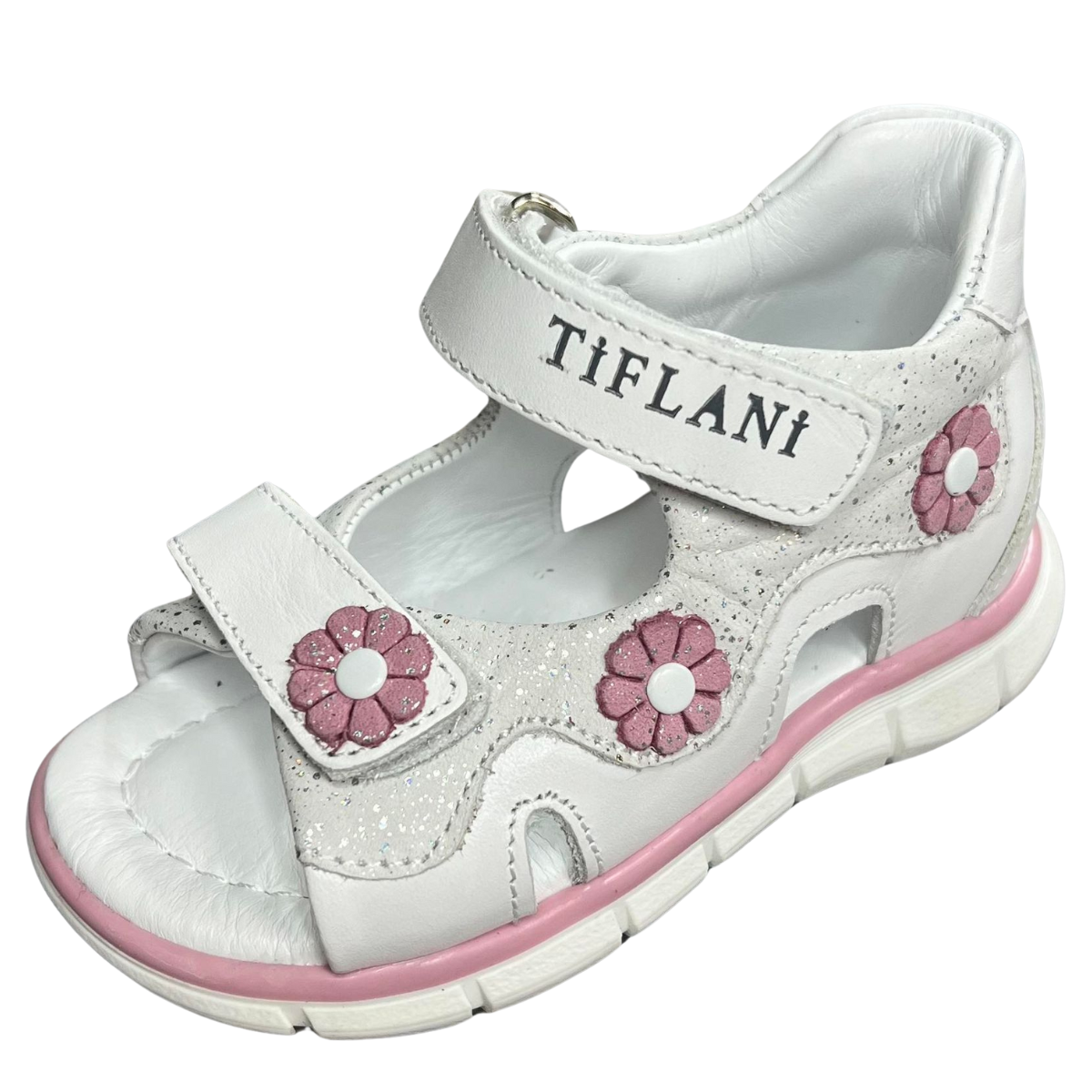 501 Tiflani Leather Anatomical Sandals for Girls | Open Toe & Closed Heel | Arch Support | Perfect Indoor Shoes for School or Daycare | Summer Shoes | 2 Colors | Sizes 21–30