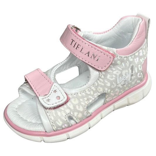 503 Tiflani Leather Anatomical Sandals for Girls | Open Toe & Closed Heel | Arch Support | Perfect Indoor Shoes for Pre School or Daycare | Summer Shoes | 2 Colors | Sizes 21–30