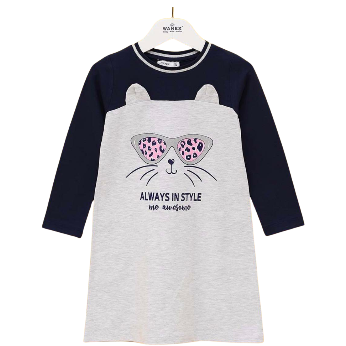 42153 Long-Sleeve Dress for Girls 2-7 years