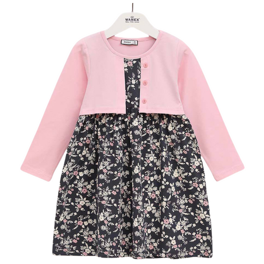 42157 Long-Sleeve Dress for Girls 1-5 years