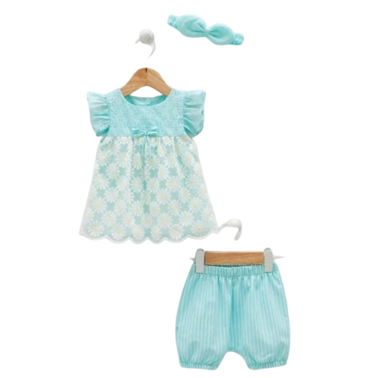 8150 Newborn & Baby Tunic and Shorts Set – 100% Cotton | 3-24 Months