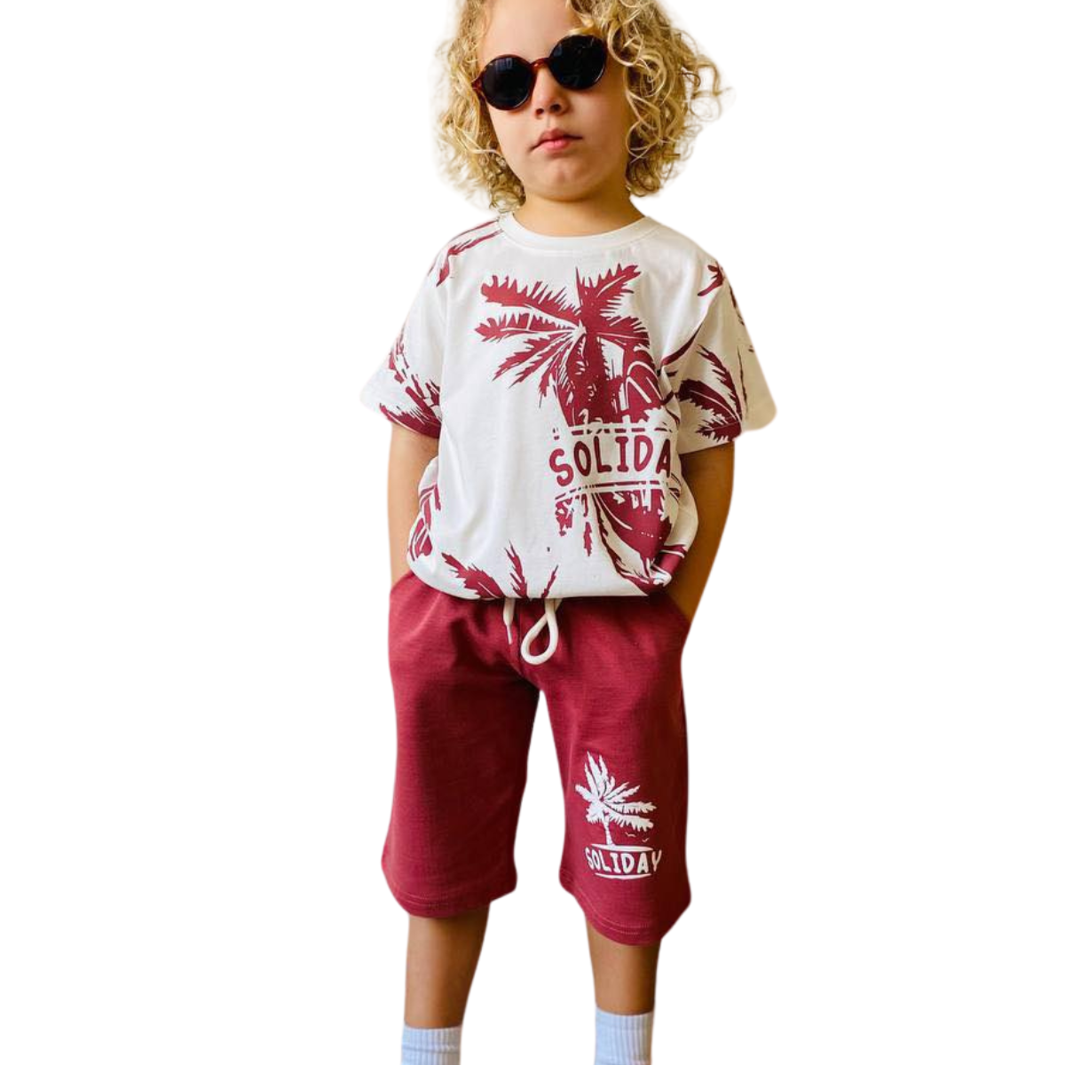 471 Summer Cotton Set For Boys – T-Shirt & Drawstring Shorts / Sizes: 4–14 years