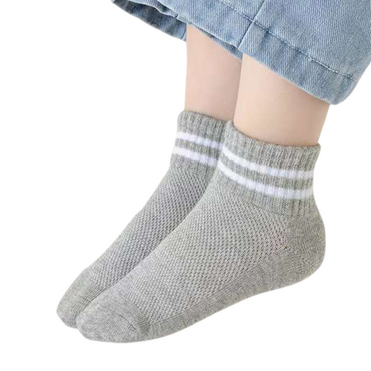 3931 Teen High-Cut Summer Cotton Socks – Lightweight, Breathable Mesh Cotton | 5 Pairs Pack | EU Size 35–40