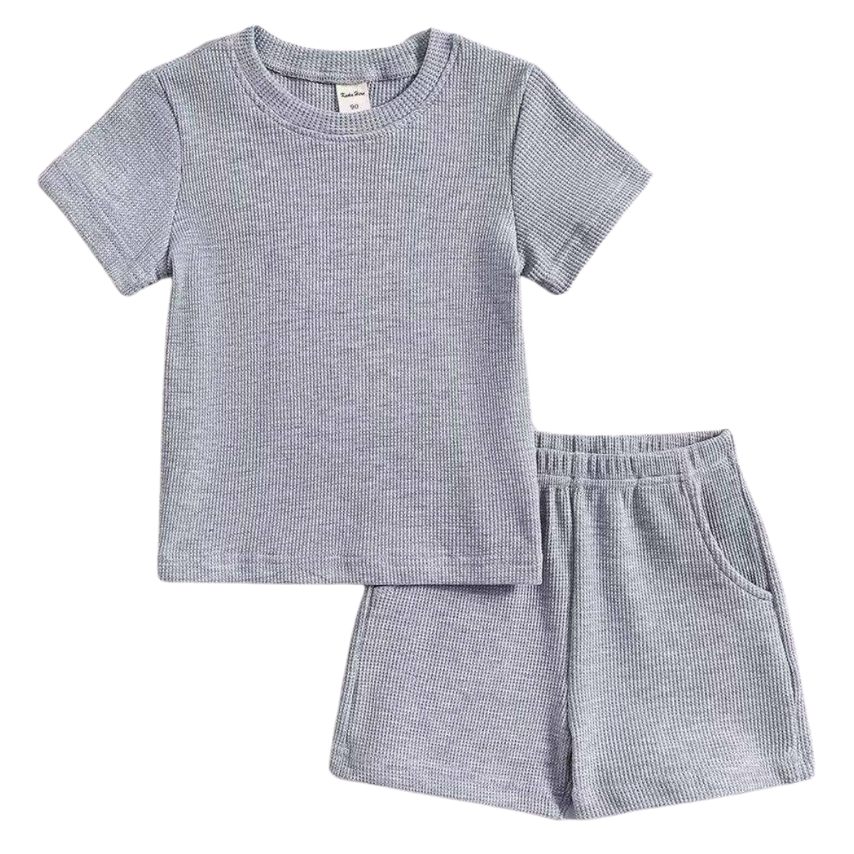 Unisex Waffle Cotton Summer Set for Kids – 2-in-1 Pajama & Casual Outfit for Home and Outdoors