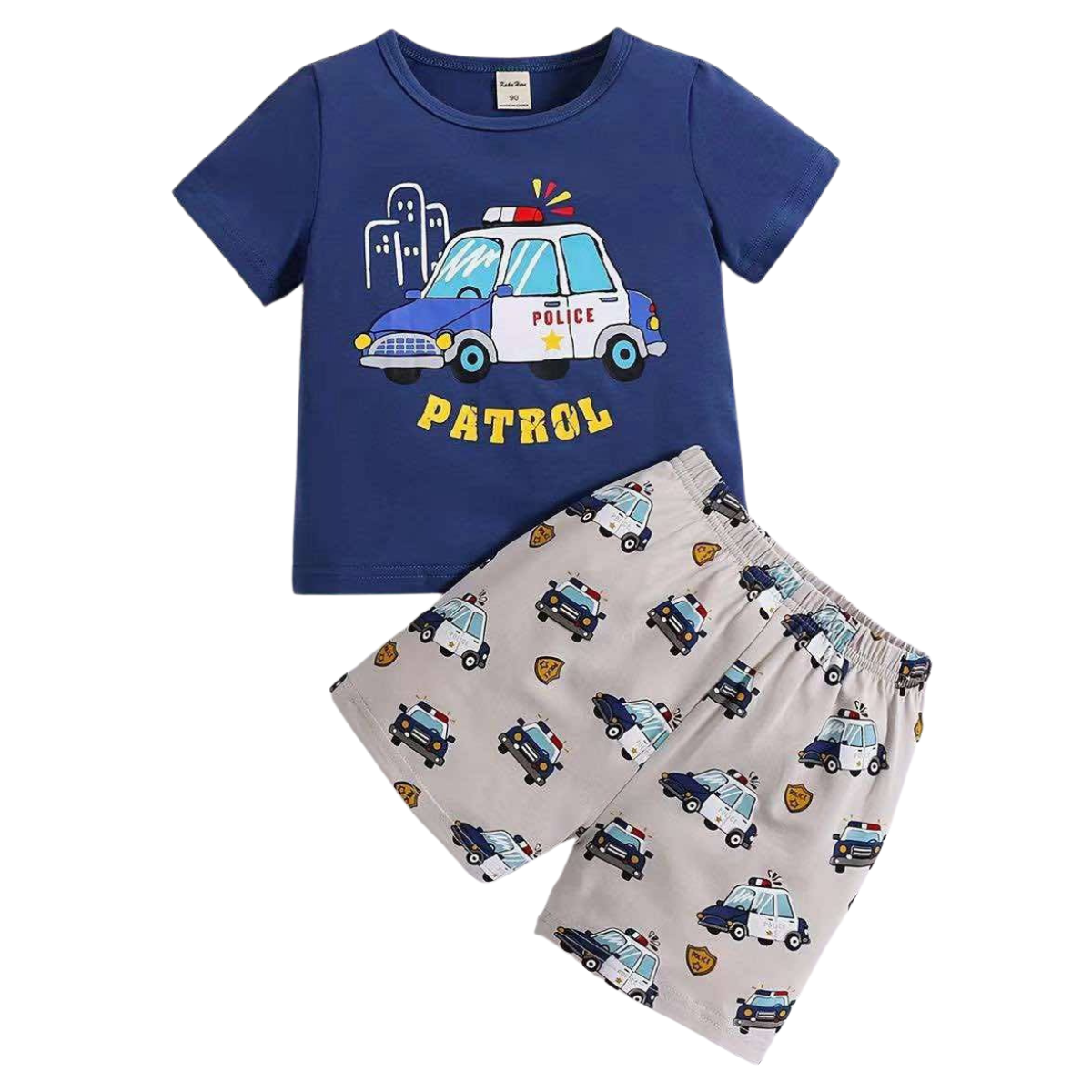 Boys' Summer Cotton Pajama Set – Short Sleeve Top & Shorts Sleepwear | Sizes 90–130 cm