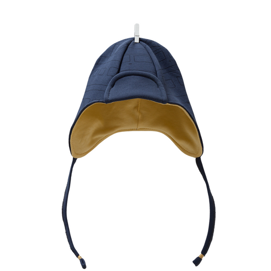 8265 Mid-Season Cotton Hat for Baby Boys by Caramell (Turkey) – Double-Layered with Thin Insulation | 100% Cotton | Sizes 3–9 Months