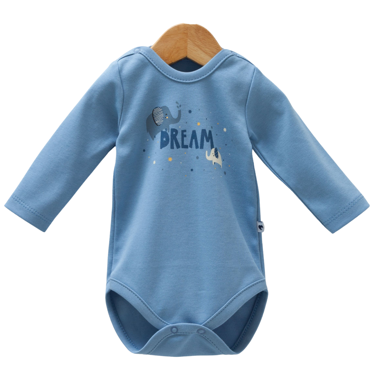 8591 Bodysuit for Newborn Boys – Long-Sleeve, Easy-Wear Snaps for Everyday Wear & Sleep | 100% Medium-Weight Cotton | Elephant Dream Prints | 0-9 Months | Turkey (Copy)