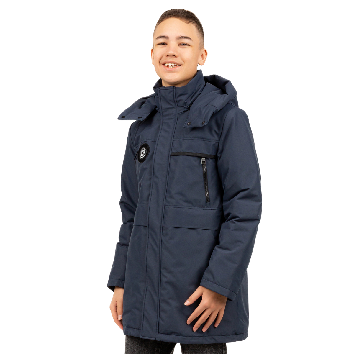 725  Boys’ Mid-Season Hooded Jacket – Sizes 122 –164 cm | Ages 5–15