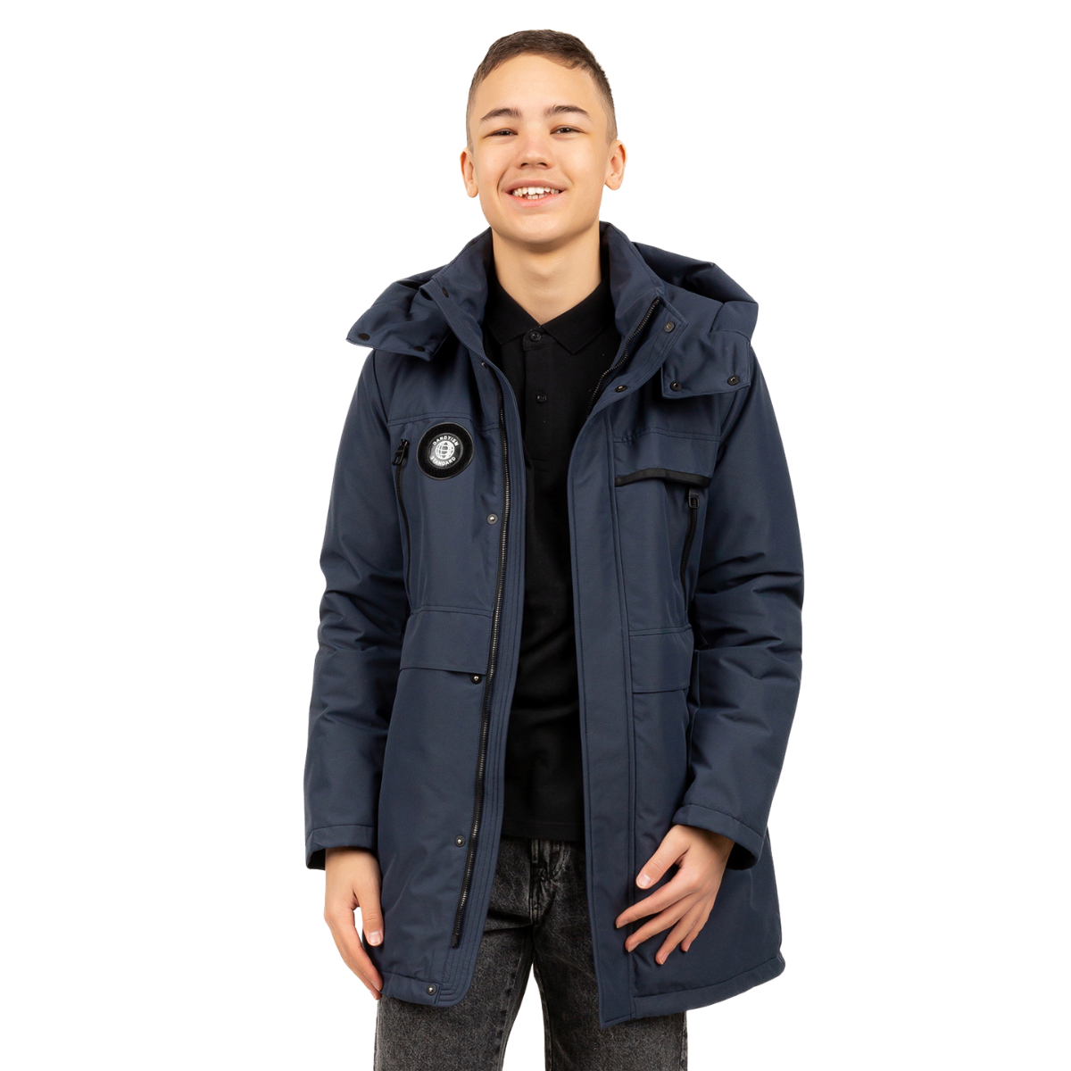 725  Boys’ Mid-Season Hooded Jacket – Sizes 122 –164 cm | Ages 5–15