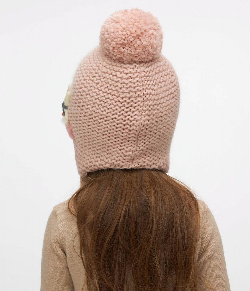 11273 Girls’ Winter Hat with Tie Strings | 18–36 Months | Baby Alpaca, Wool, Cotton Lining