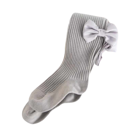 6103 Girls’ Cotton Tights with Satin Bow | Ages 2–10 Years | Classic & Elegant