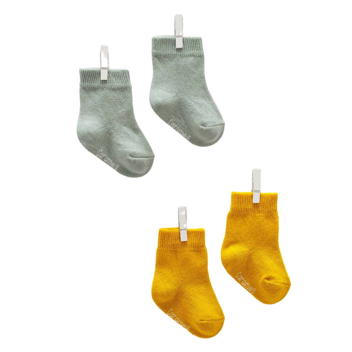 8309 High Ankle Cotton Socks for Newborns – Unisex Solid Colors | 2-Pack | Ages 0–6 Months