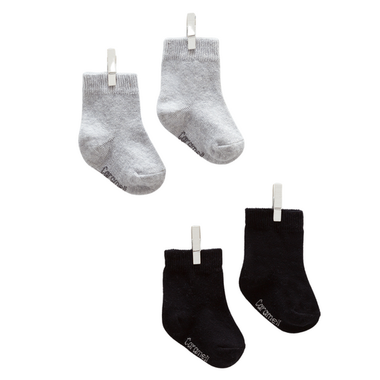 8309 High Ankle Cotton Socks for Newborns – Unisex Solid Colors | 2-Pack | Ages 0–6 Months