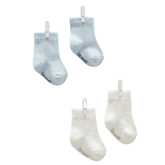 8309 High Ankle Cotton Socks for Newborns – Unisex Solid Colors | 2-Pack | Ages 0–6 Months
