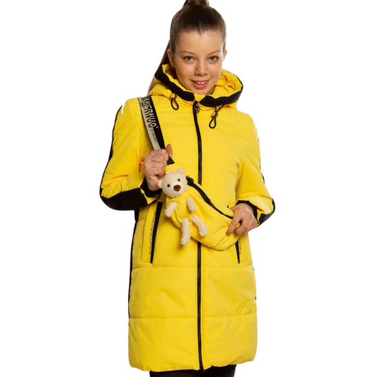 202  Girls’ Mid-Season / Euro-Winter Coat with Bag | Ages 5–16 Sizes 140–164 cm