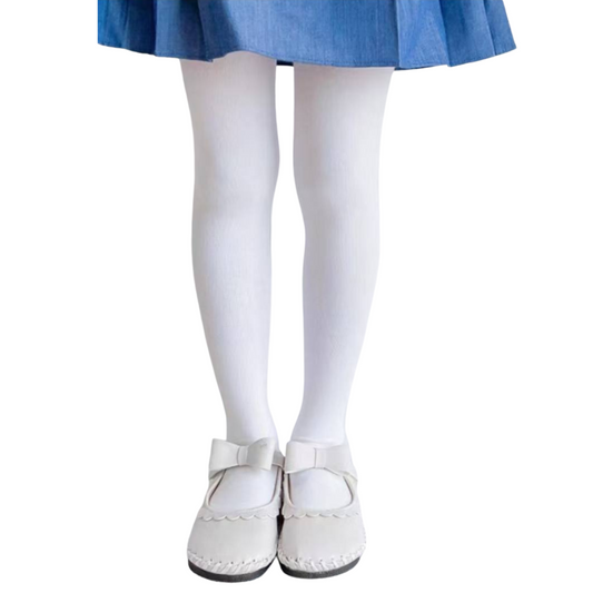 310 Girls’ Cotton Knit Tights with Non-Slip Sole – Perfect for School | Ages 1–16 | Made in Korea