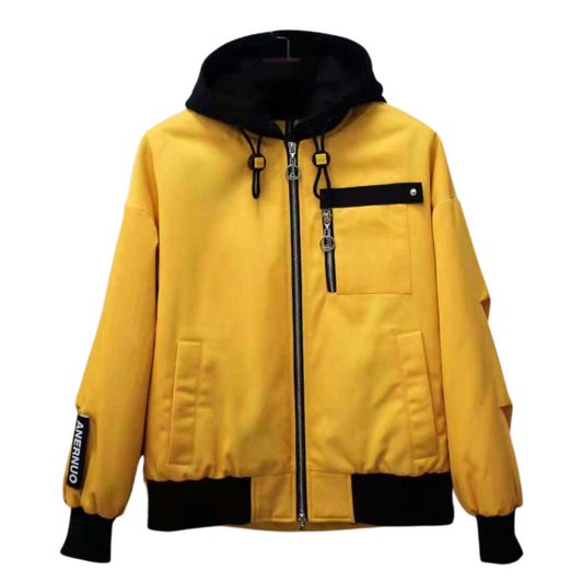 236  Girls Mustard Yellow  Jacket with Hood – Ages 10–16 Years | Mid-Season