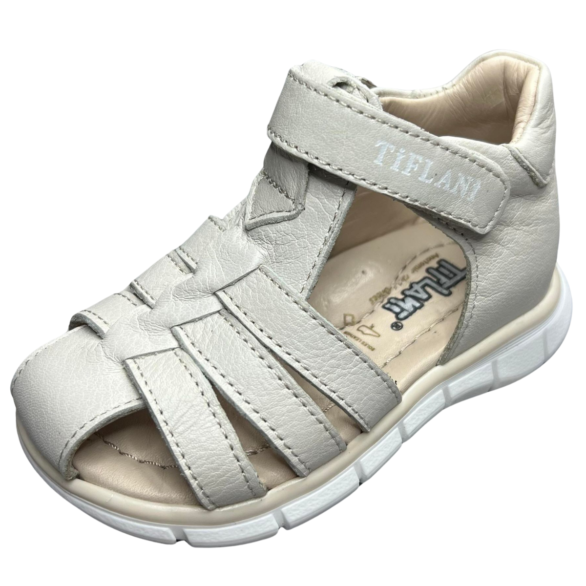 109 Tiflani Leather Anatomical Sandals for Boys and Girls | Closed Toe & Heel | Arch Support | Perfect Indoor Shoes for School or Daycare | Summer Shoes | Sizes 21–25