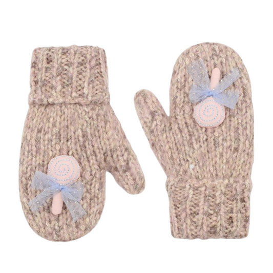 10487 Girls’ Winter Mittens | Double-Layer | Ages 4–6 Years