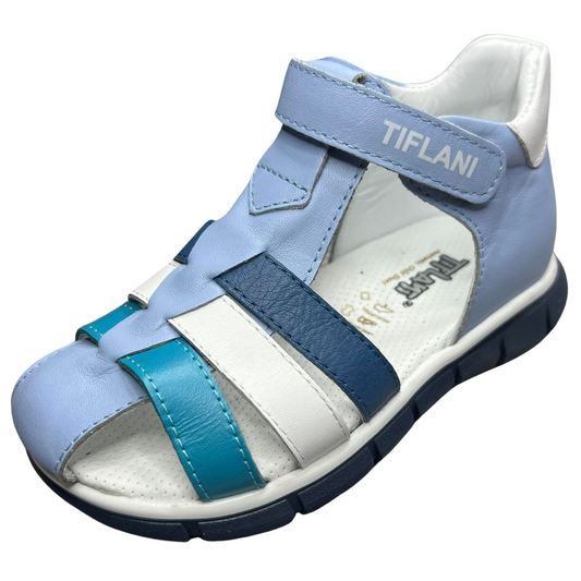 110 Tiflani Leather Anatomical Sandals for Boys | Closed Toe & Heel | Arch Support | Perfect Indoor Shoes for School or Daycare | Summer Shoes | 2 Colors | Sizes 21–25