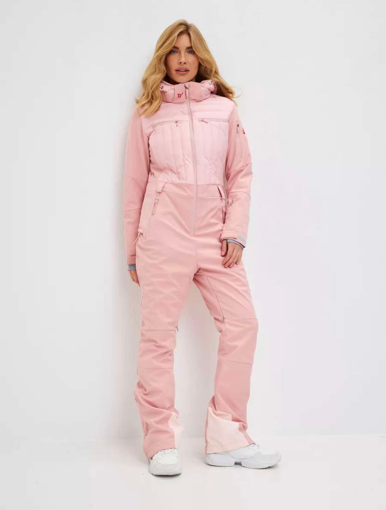 179145727 WHSROMA | Professional Ski Jumpsuit for Tall Teen Girls & Women | Powder Pink | For Sports & Family Winter Activities | Up to −30°C (−22°F)