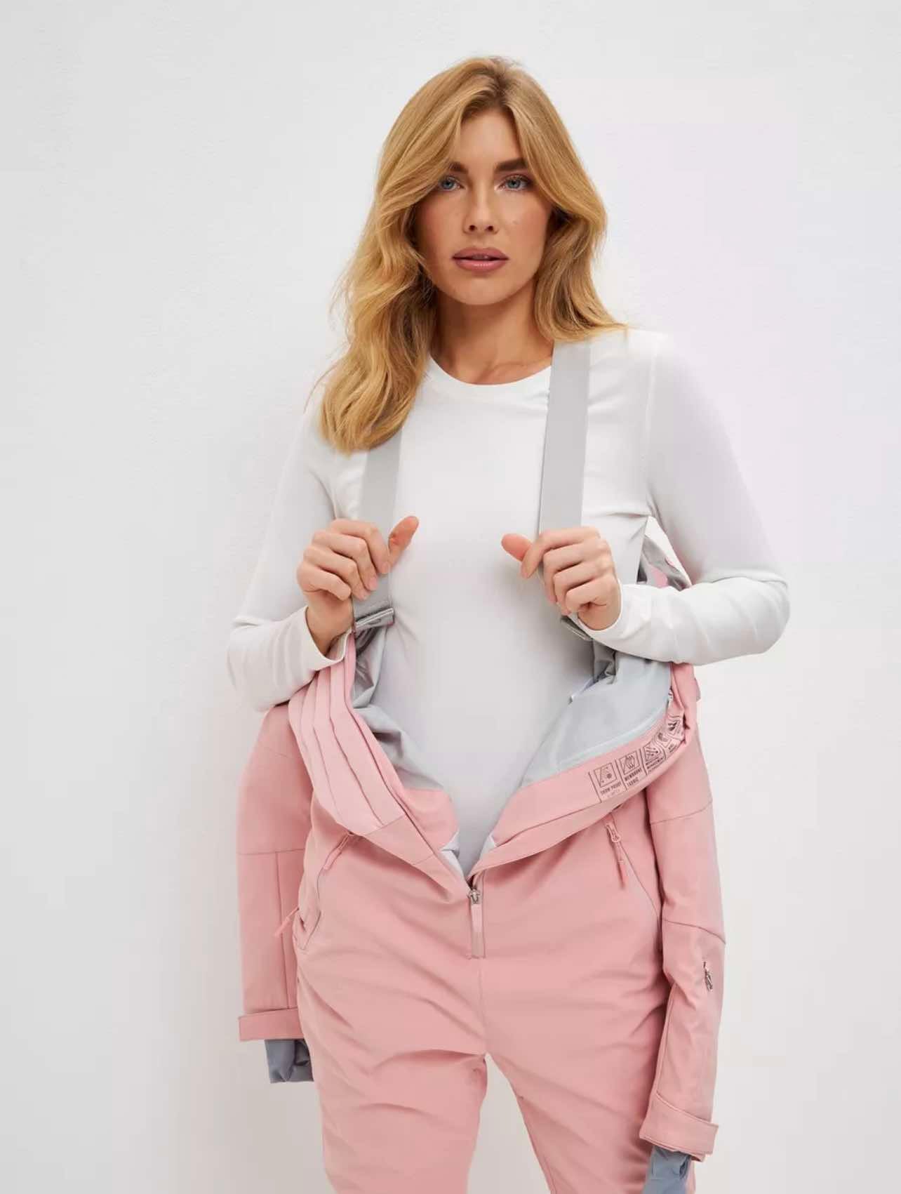 179145727 WHSROMA | Professional Ski Jumpsuit for Tall Teen Girls & Women | Powder Pink | For Sports & Family Winter Activities | Up to −30°C (−22°F)